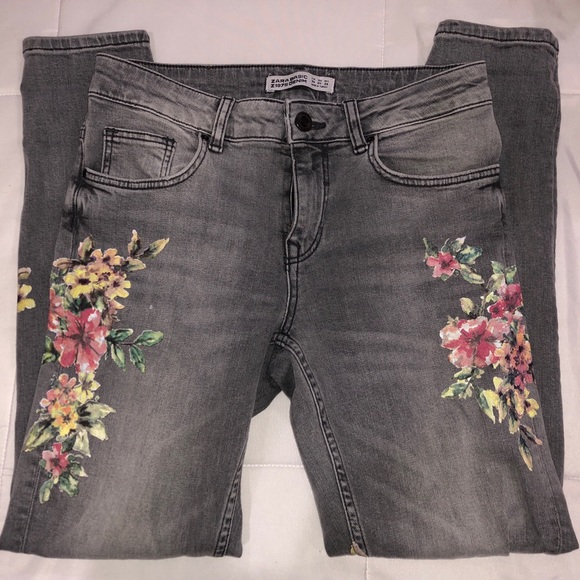 Zara Pants - Zara floral jeans